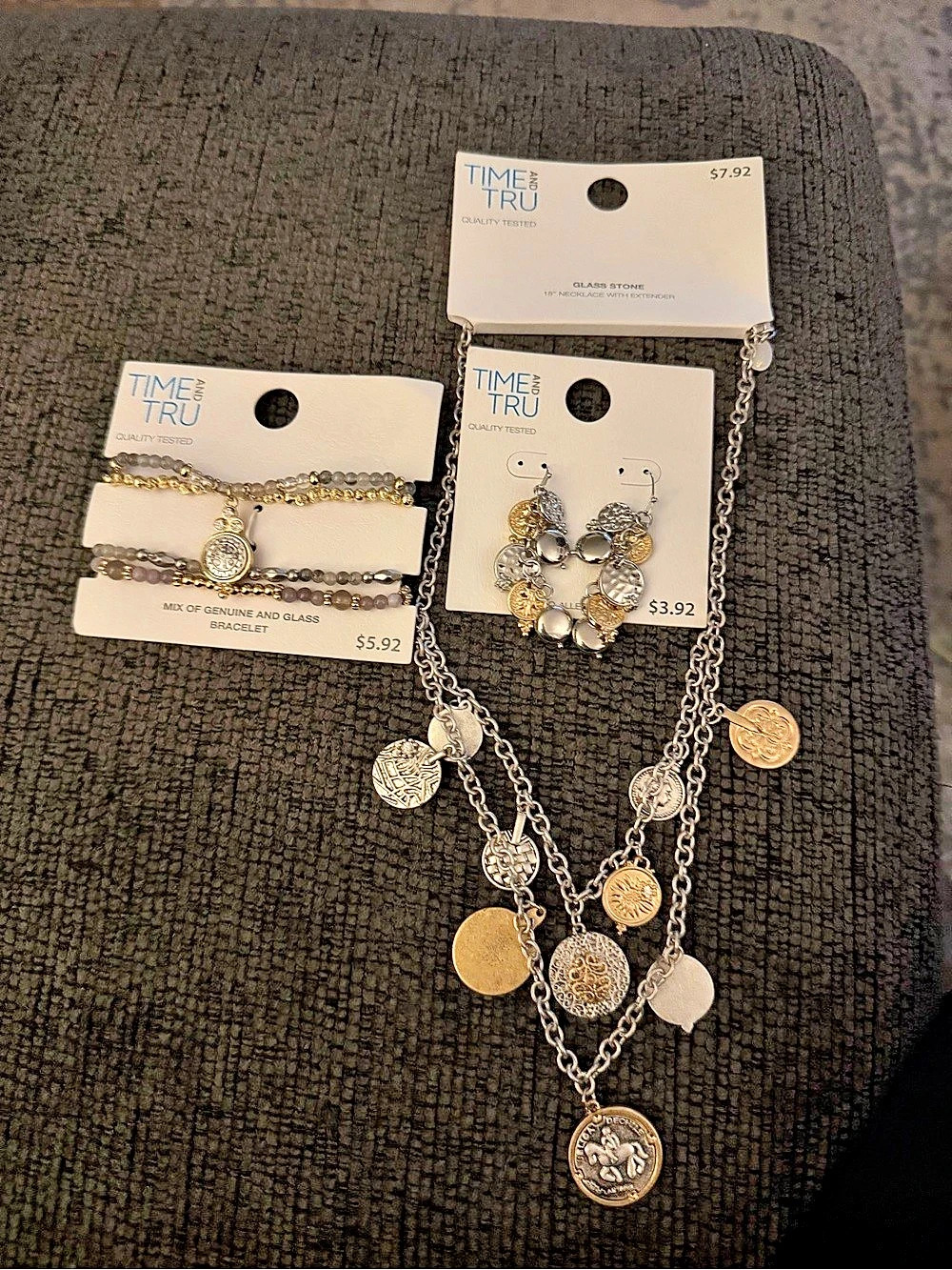 Time and Tru Layered Necklace Jewelry Set Gold & Silver